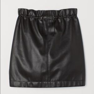 High Waisted Paper Bag Mini skirt